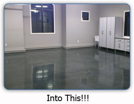 Polished concrete floor in Calgary