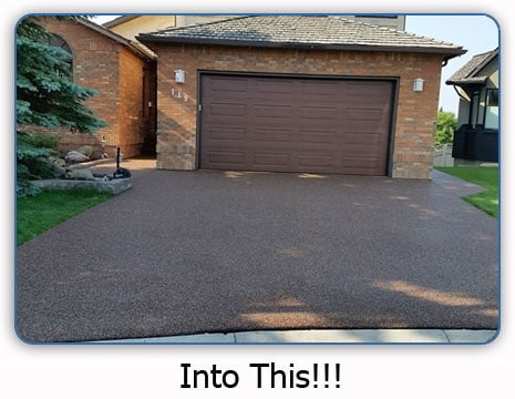 River rock resurfacing application